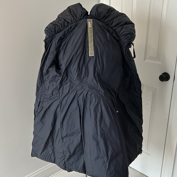 Add Navy Down Pillow Hood Belted Coat - Picture 6 of 16